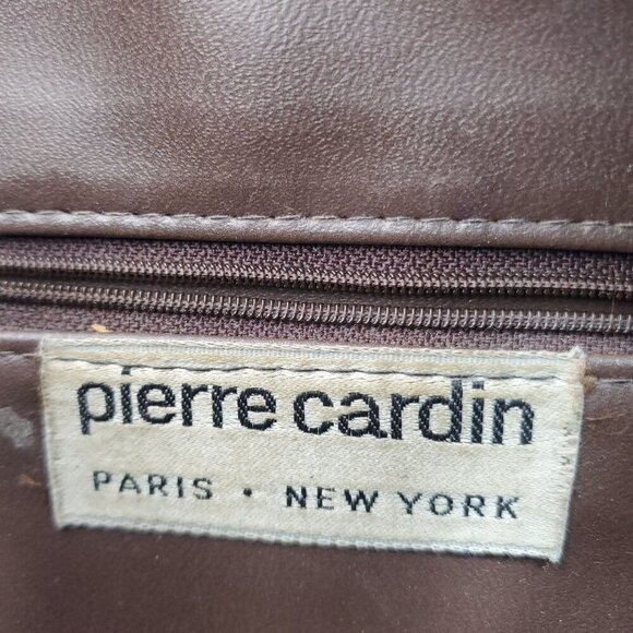 Pierre Cardin Tan Shoulder Bag Double Handle Zip Closer Geometric One Size - Picture 2 of 16